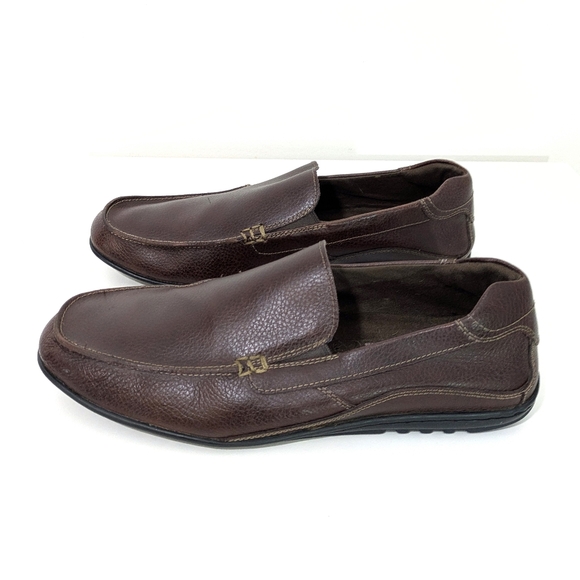 Rockport Adiprene by Adidas Brown Leather Flexible Sole Venetian Loafer Size 13 - Picture 1 of 8